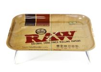 Raw Metal Rolling Tray with Legs